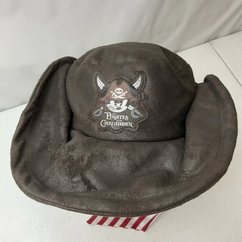 Disney Parks Pirates of the Caribbean Hat Brown Cap Mickey Pirate YOUTH Bandanna